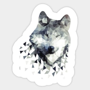 Geometric Wolf Sticker